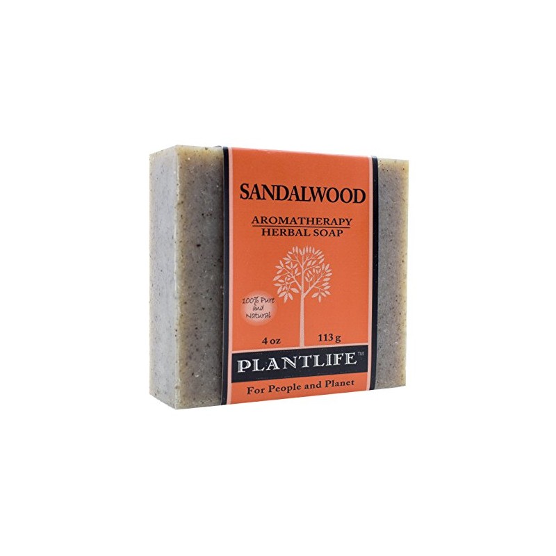 Plantlife Sandalwood Bar Soap - Moisturizing and Soothing Soap for