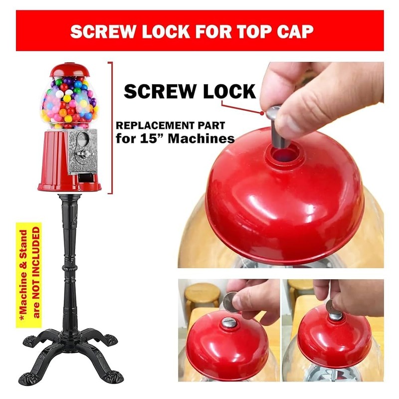 Replacement Screw Lock for Classic 15" Carousel/Vintage Northern Carousel Gumball