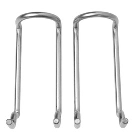 Waki Sangyo ANB-014 Board Hooks, Double Perforated Board, Stainless Steel, Wall Storage, Shelf, Display, Accessory Hanging, 2 Pieces, 2 Pieces (50 mm)