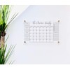 Large Clear Acrylic Monthly Calendar for wall | Dry-Erase Message