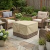 SheeChung Gas Fire Pit Cover Square 600D Heavy Duty Patio