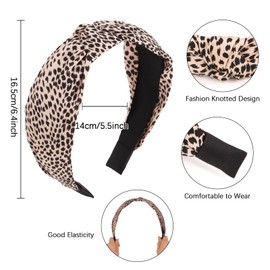 Srotmirw Wide Headbands for Women, 5pcs Fashion Knotted Hairbands, Hair Accessories for All Occasions