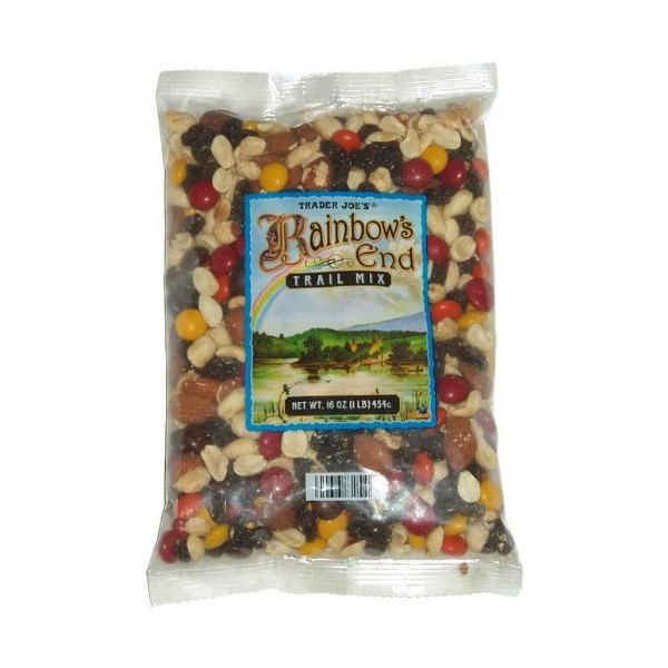 Trader Joe's Rainbow's End Trail Mix - Chocolate, Peanuts, Raisins, and Almonds (1 Pack, 16 oz.)