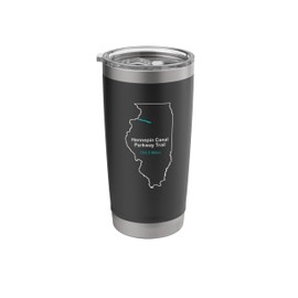 Route Map of the Hennepin Canal Parkway Trail Stainless Steel Insulated Tumbler