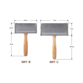 Furzone Slicker Brush for Dogs (Size L) - Stainless Steel Soft Pin Dog Grooming Brush/Dog Slicker Brush, Dog Brush, Dog Hair Brush, Pet Brush, Dog Brushes/Short Haired Dogs