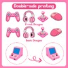 Wonmelody Pink Game Hanging Decoration 8Pcs Video Game Hanging Swirls