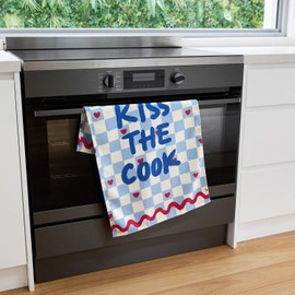 Dock & Bay Tea Towels - Quick-Drying Dish Towels in Thick Waffle Fabric - Medium Size 75x45cm, 29x17 - Kiss The Cook