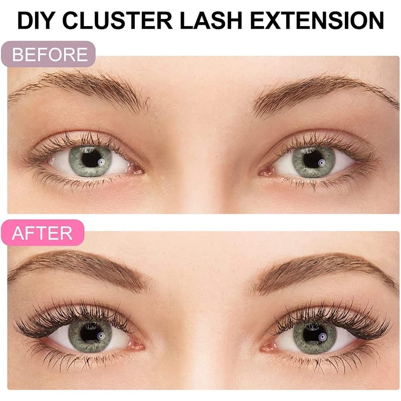 Fenshine Cluster Lashes Individual Lashes Wide Stem C/D Curl 9-15