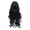 JOLNVCA Long Wavy Black Wigs for Women Middle Part lace