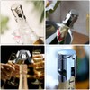 Gobesty Champagne Stainless Steel Stopper, Set of 4 Champagne Stopper
