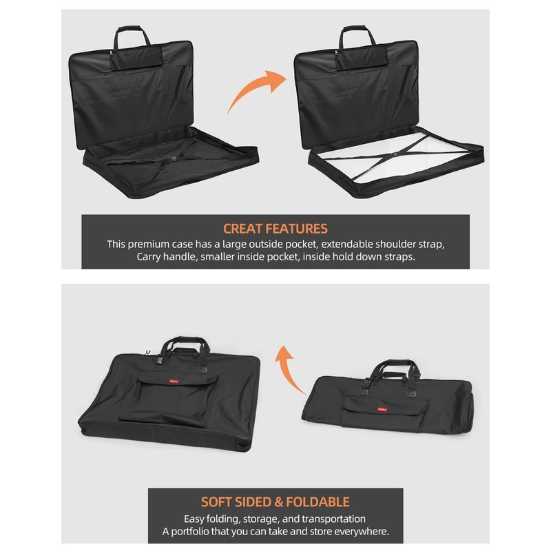 Nicpro Art Portfolio Bag 23 x 31 Inches, Waterproof Nylon
