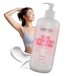 CELESTY | Crema Corporal Despigmentante Zonas Íntimas 500ml Celesty | Crema Hidratante con Extractos Naturales | Cuidado Corporal para Todo Tipo de Pi