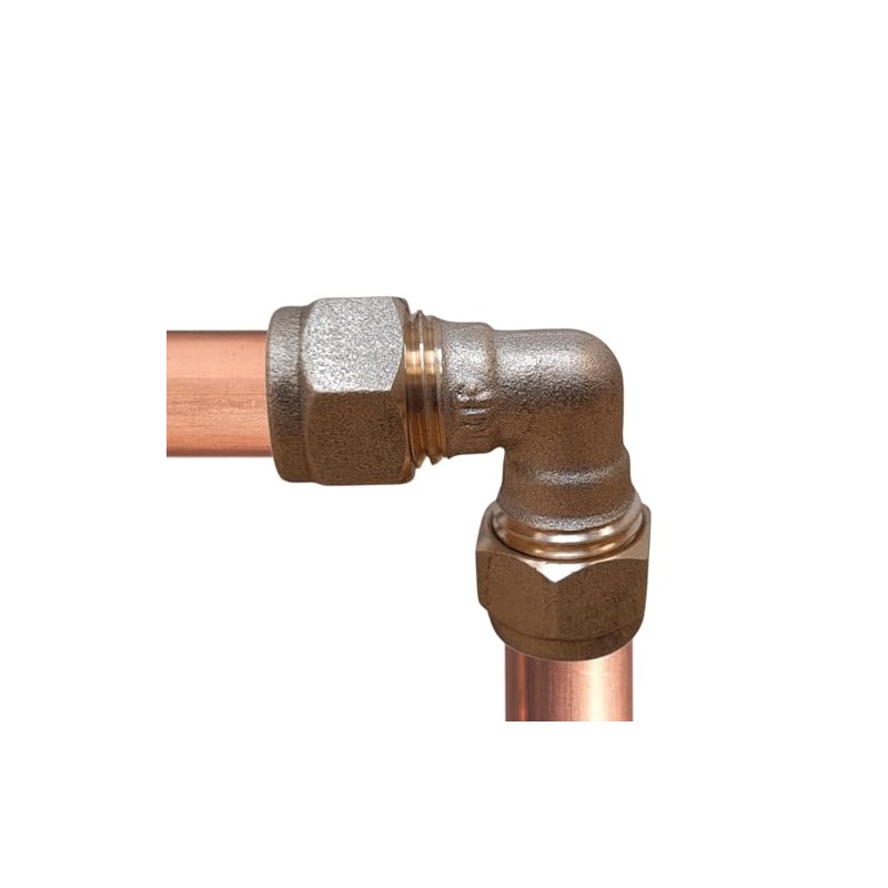 8mm Brass Compression Elbow Connectors – Pack of 2 |