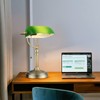 Newrays Green Glass Bankers Desk Lamp with Pull Chain Switch