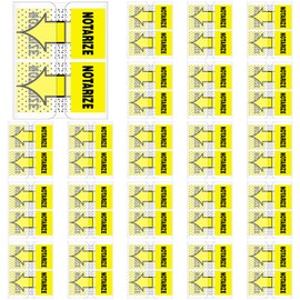 Qeeenar 800-Piece Sign Here Tabs - 1 Inch Sticky Flags for Document Notarization, Office Notebook and Book Annotation - Initial Here Stickers(Yellow,Notarize)