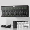 Bonai Rechargeable AA and AAA Batteries with Charger, 8 x