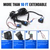 LKV Plug & Play UTV 360W Lighted Whip Wiring Harness