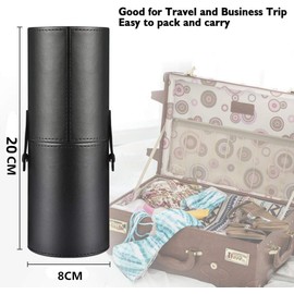 PUBAMALL Soporte para cepillos de maquillaje, organizador de viaje para cepillos y accesorios de maquillaje (Negro, L)