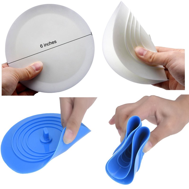 V-TOP Tub Stopper 2 Pack, 6 inches Large Silicone Drain