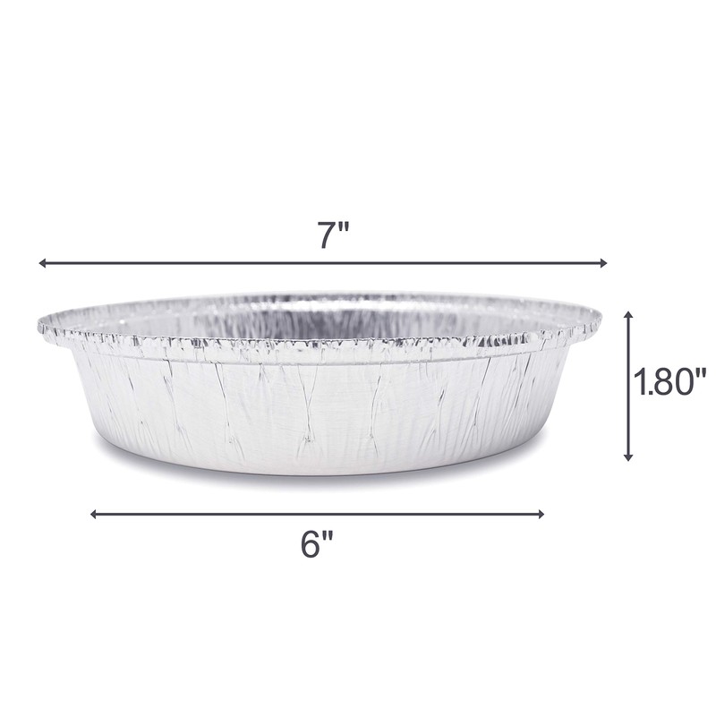 (60 Pack) Premium 7-Inch Round Foil Pans with Board Lids