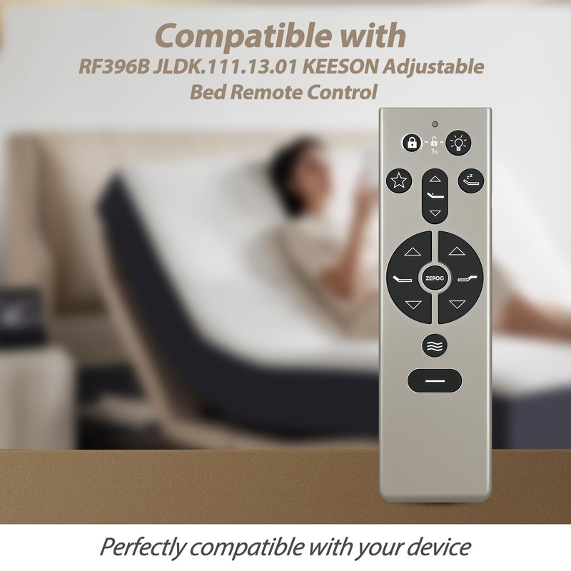 WDZP New Replacement Remote Control for Tempur-Pedic Ergo RF396B JLDK.111.13.01