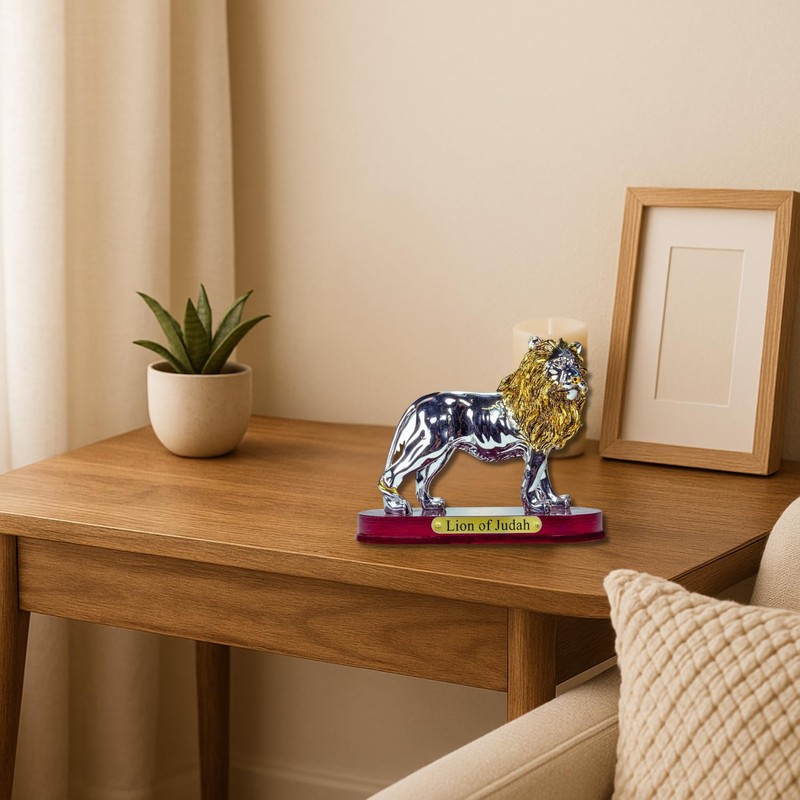 3 ARCHES USA Lion of Judah Statue - Metallic Gold