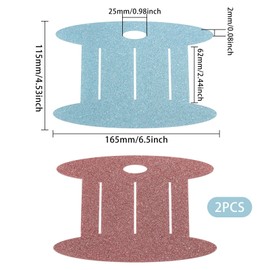 FREEBLOSS Pack of 2 Card Ribbon Bobbins Band Organiser Holder Embroidery Thread Holder Organiser Embroidery Thread Bobbins Glitter Binding Holder for Sewing Accessories