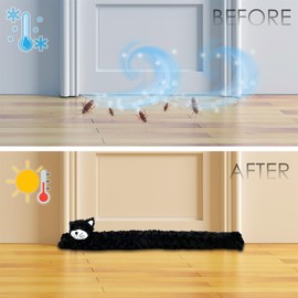 The Magic Toy Shop Novelty Door Draught Excluder Cushion With Cat Design - Door Wind Stopper And Noise, Light, Dust Blocker - Cat Door Draft Excluder Draught Excluder For Doors Animal