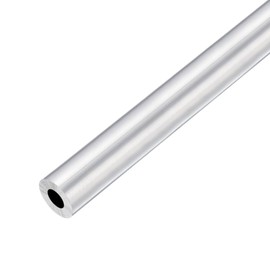 TOP-VIGOR 1Pc 6063 Aluminum Round Tube, 17mm OD 8mm ID 300mm Length Seamless Aluminum Straight Tubing Metal Pipe for Industry DIY Projects
