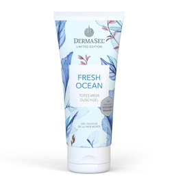 DERMASEL Dead Sea Salt Fresh Ocean Shower Gel 100 ml | Vegan | The Cool Freshness of the Ocean | Limited Edition | Travel the Ocean | With Valuable Sea Minerals (Dead Sea Salt) and Lipid Components