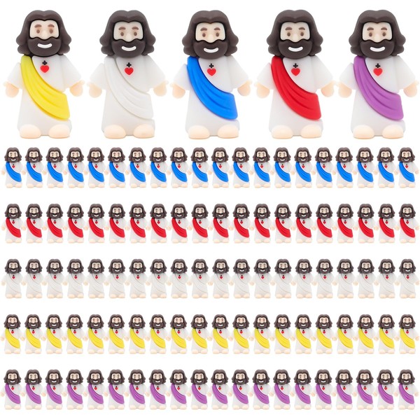 Owurha 100 Pcs Little Jesus Figures Original Design Mini Jesus