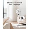 Candy Standing Fan for Bedroom, 3 Heights Adjustable Pedestal Fan