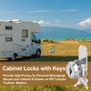 Hecfu 3 Pcs Cabinet Locks with Keys, 5/8" Tubular Cam