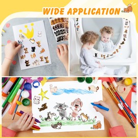 405 PCS Cat Transparent Animal Stickers, 20 Sheets Cute Cat Scrapbook Stickers Pack, Cat Plastic Sheets Stickers for Scrapbook Supplies Art Craft Journal Planner Bottles Phone Cases Laptops Decors