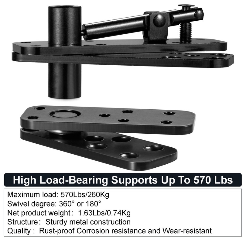 Hidden Pivot Hinge for Secret Door & Hidden Bookcase,570Lbs Load-Bearing,360°Rotation