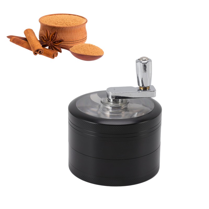 4 Layers Hand Crank Spices Grinder Zinc Alloy 60mm Manual