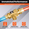 1/2" 9D-M3 Backflow Preventer, Brass Dual Check Valve with Intermediate