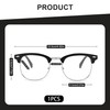 Blue Light Blocking Glasses Black Half Frame Clear Lens blue