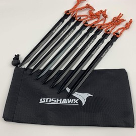 Goshawk 8Pcs 18cm Aluminum Alloy Outdoor Camping Trip Tent Peg Ground Nail Stakes Tri