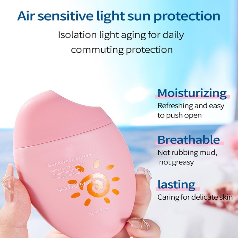Facial sunscreen, moisturizing, refreshing, waterproof and sweat-proof sunscreen, SPF50 PA+++