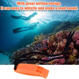 Asixx Whistle, Emergency Whistle, 3Colors Survival Safety Emergency Whistle Easy to Whistle and Make a , Clear Sound for Diving Hiking Camping(Orange)