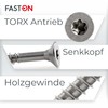 Chipboard Screws 4 x 80 mm Wood Screws Torx Screws