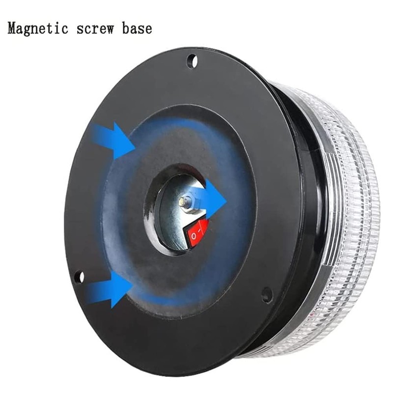 Solar LED Beacon Light Emergency Warning Strobe Light with Magnetic
