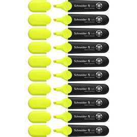 Schneider Job 150 Textmarker (aus recyceltem Kunststoff, ausgezeichnet mit Der blaue Engel) 10er Pack gelb