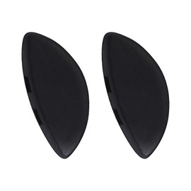 DROGO 10 Pairs Silicone Eyeglass Nose Pads, 15mm Black 'D Shape' Replacement Nose Pieces, Anti-Slip Plug-in Nose Pads