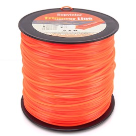 Supvintor 095 Trimmer Line, 095 Weed Eater String, string trimmer line .095, Weed Eater Line 095, Commercial Nylon Weed Eater String 095 Inch-1360Ft-5Lb Fits Most String Trimmer (Square), Orange
