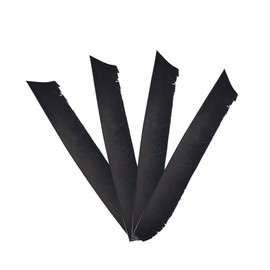 HNZMDY 50 Pcs Archery Arrow Fletching Spiral Wrap Full Length Arrow Feather 7~10" Right Wing and Left Wing for Flu Flu Arrows (Right wing, White)