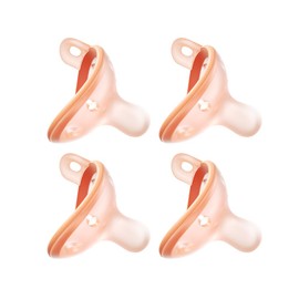 Garkoko Baby Pacifiers 0-6 Month, Nipple Shape Soft Silicone Newborn Pacifiers 0-3 Months with Large Air Holes, BPA-Free, 4pcs