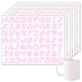 Starboling Pink Alphabet Letter Stickers, 1 inch, 10 Sheets - Self Adhesive Vinyl for Mailbox Numbers, Bulletin Boards, Classroom & Home Decor