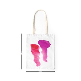 Le Jardin du Lin Bedruckte Einkaufstasche, Wiederverwendbare, Tasche, Faltbar, Stofftasche mit Zwei Langen Henkeln, Größe: 48x55 Cm